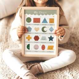 Set Of 6 Educational Prints, Shapes, Weather, Days The Week, Alphabet & Numbers Classroom Playroom Decor - thumbnail 3