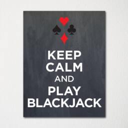 Keep Calm & Play Blackjack - Fine Art Print Choice Of Color Purchase 3 Receive 1 Free Custom Prints Available - thumbnail 3