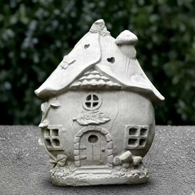 Stone Fairy House Statue Concrete Home Sculpture Cement Welcome Decoration Garden & Ornament House Lover Gift Yard Art - image 1