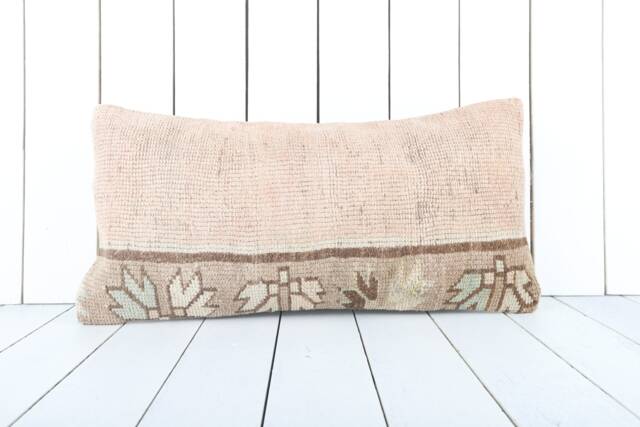 Kilim Lumbar Pillow Cover - 12x24 Inch Turkish Home Decor - image 1