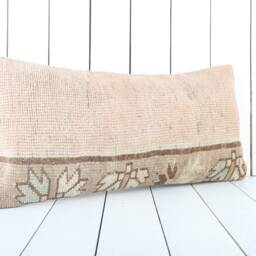 Kilim Lumbar Pillow Cover - 12x24 Inch Turkish Home Decor - thumbnail 2