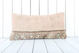Kilim Lumbar Pillow Cover - 12x24 Inch Turkish Home Decor - thumbnail 1
