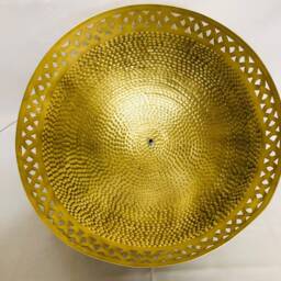 Hammered Brass Dome Pendant Light, Moroccan Chandelier Lighting - thumbnail 2