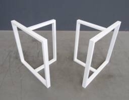 "Metal Dining Table Legs, Steel T-Shape Trestle Set, Steel, 28"" X 23"" 11"