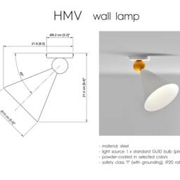 Hmv Modern Cone-Shaped Wall Or Ceiling Lamp - Radical Design & Memphis Group Inspired, Directed Light - thumbnail 3