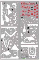 Totomo #w301 Christmas Town Window Decals Stickers Decor Clings Wall Decoration - thumbnail 3