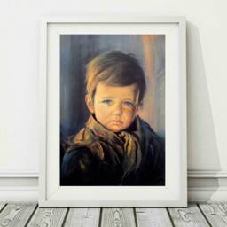 The Crying Boy By Giovanni Bragolin Tretchikoff Era - Vintage Kitsch Art Print A4 A3 A2 - thumbnail 2