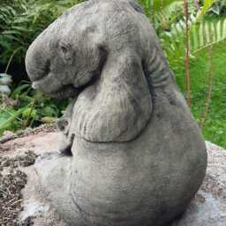 Reconstituted Stone Garden Small Elephant Statue Ornament - thumbnail 4
