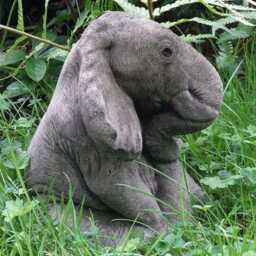 Reconstituted Stone Garden Small Elephant Statue Ornament - thumbnail 3