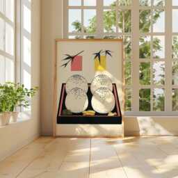 Onigiri Poster, Japanese Food Print, Minimal Kitchen Wall Art - thumbnail 4