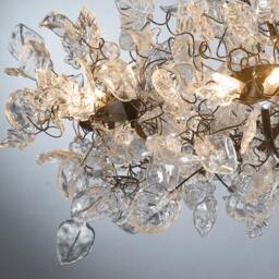Royal Chandelier Transparent Resin Leaves & Flowers Ceiling Light - thumbnail 3