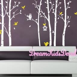 Owl Tree Nursery Wall Decal, Forest Animals Sticker Home Decor - thumbnail 3