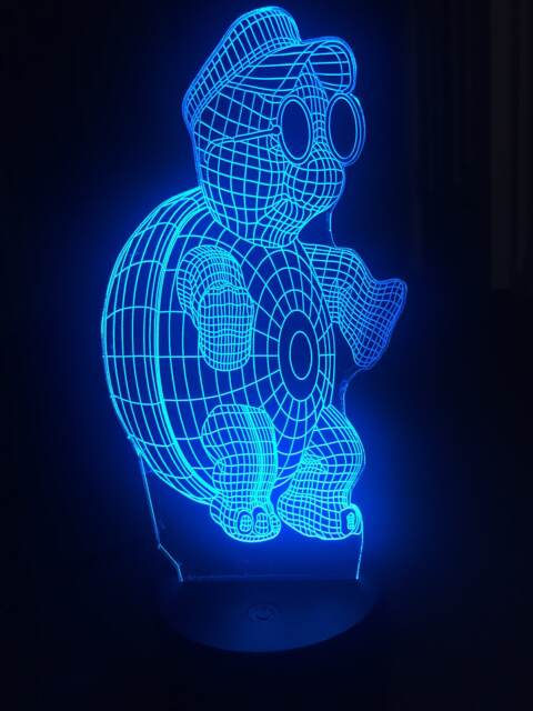 Personalized Turtle 3D Illusion Led Night Light, Bluetooth App Control - image 1