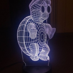 Personalized Turtle 3D Illusion Led Night Light, Bluetooth App Control - thumbnail 3