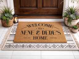 Nene & Dede's New Home - Custom Welcome Mat Personalized Moving Present - thumbnail 1