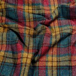 Harris Tweed Stornoway Tartan - Luxury Large Pure Wool Throw Blanket 150x200cm/59x79 - thumbnail 2