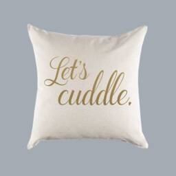 Let's Cuddle Canvas Pillow Or Cover - Home Throw Nursery Decor Bedroom New Baby Gift - thumbnail 2
