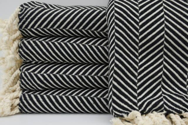 "Turkish Towel, Black Towel, Ultra Soft Towel, Bohemian Towel, Beach Towel, 40""x70" - image 1