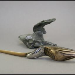 Bird Sculpture, Metal Letter Opener, Bird Pewter & Bronze, Office Decoration Gift, Functional Art, Corporate Gift - thumbnail 4