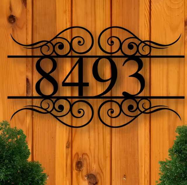 Personalized Acrylic Address Sign Custom House Number Plaque Modern Home Decor - Outdoor Family Name - image 1