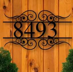 Personalized Acrylic Address Sign Custom House Number Plaque Modern Home Decor - Outdoor Family Name - thumbnail 1
