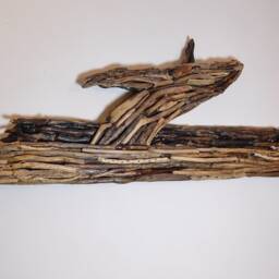 Handmade Driftwood Wall Art - Fish Breaching Whale Sculpture By Lyme Bay Art - thumbnail 2