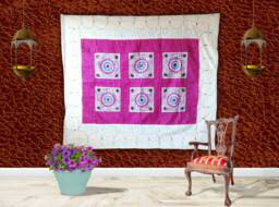Boho Tapestry Wall Hanging, Table Runner Couch Cover Floral Bohemian Wall Decor Hippie Home Indian Throw Exotic Dorm - thumbnail 1