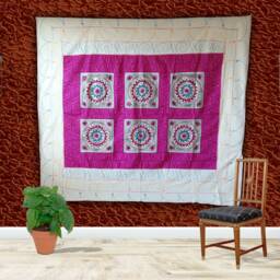 Boho Tapestry Wall Hanging, Table Runner Couch Cover Floral Bohemian Wall Decor Hippie Home Indian Throw Exotic Dorm - thumbnail 2