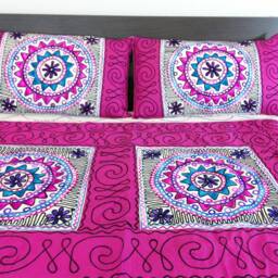 Boho Tapestry Wall Hanging, Table Runner Couch Cover Floral Bohemian Wall Decor Hippie Home Indian Throw Exotic Dorm - thumbnail 3
