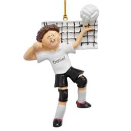 Personalized Volleyball Player Ornament - Christmas Keepsake Choose From Boy Or Girl Hair Color & Skin Tone - thumbnail 2