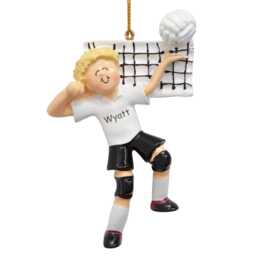Personalized Volleyball Player Ornament - Christmas Keepsake Choose From Boy Or Girl Hair Color & Skin Tone - thumbnail 3