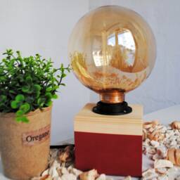 Small Table Lamp For A Scandinavian Touch, Rustic Decor Bedside Lamp, Modern Night Light - thumbnail 2