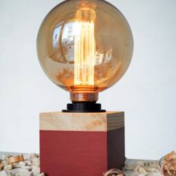 Small Table Lamp For A Scandinavian Touch, Rustic Decor Bedside Lamp, Modern Night Light - thumbnail 3