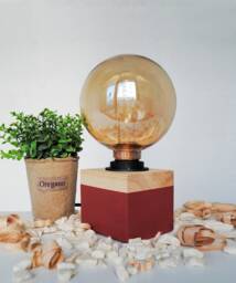 Small Table Lamp For A Scandinavian Touch, Rustic Decor Bedside Lamp, Modern Night Light