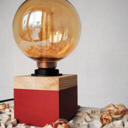 Small Table Lamp For A Scandinavian Touch, Rustic Decor Bedside Lamp, Modern Night Light - thumbnail 4