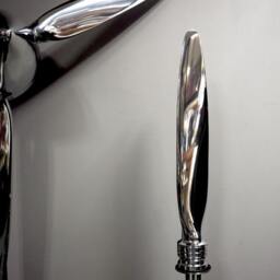 Modern Aviation Art Cessna 402 Mirror Polished Airplane Propeller Blade Sculpture - Modernism D??cor Space Age - thumbnail 3