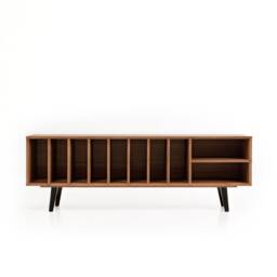 "Vinyl Record Cabinet, Stand, Walnut, ""Silene" - thumbnail 2