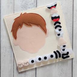 Felt Quiet Book Page Face Building Sensory Toy - thumbnail 2