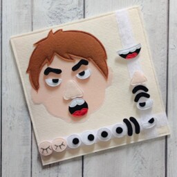 Felt Quiet Book Page Face Building Sensory Toy - thumbnail 3