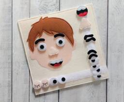 Felt Quiet Book Page Face Building Sensory Toy - thumbnail 1