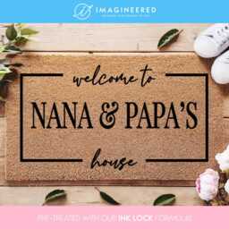 There's No Place Like Nana & Papa's House - Welcome Door Mat Perfect For Any Home Personalized Grandparents Doormat