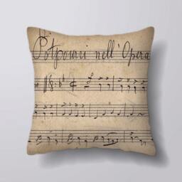 Old Vintage Music Sheet - Customizeable Personlized Cushion Cover Case Or Stuffed With Insert - thumbnail 1