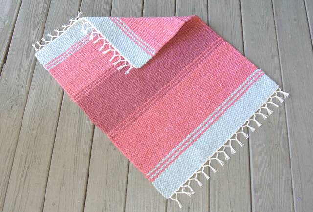 "Hand Woven Cotton Rug - 24"" X 31" - image 1