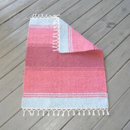 "Hand Woven Cotton Rug - 24"" X 31" - thumbnail 2