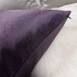 Plum Purple Satin Cushion Cover, Designers Guild Pillow - thumbnail 4