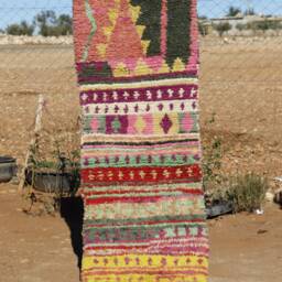 Colorful Moroccan Berber Wool Runner Rug Handwoven Hallway Rug - thumbnail 2