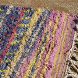 Colorful Moroccan Berber Wool Runner Rug Handwoven Hallway Rug - thumbnail 3