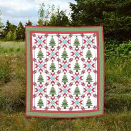 Christmas Starry Forest Quilt Pattern - Full/Large Throw - Digital Download - thumbnail 4