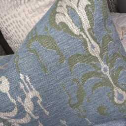 Handmade Cushion Cover Soft Teal Blue Green, 12 X 20 Chayon Fabric Modern Ikat Woven Pillow Case John Lewis Style Home Decor Premium Quality - thumbnail 3