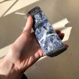Pair Of Large Sodalite Candle Holders - thumbnail 4